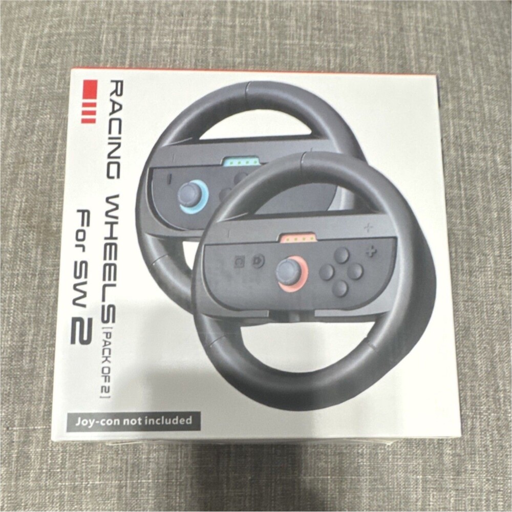 Racing Wheels Pack of 2 for Nintendo Switch 2 Black Steering Accessories